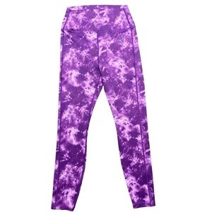 Peloton x Brittany Allen Purple Tie Dye High Rise Leggings Small